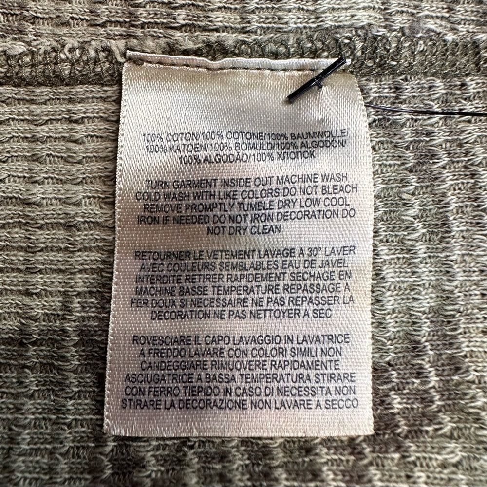 Ralph Lauren RRL Cotton Olive Camo Long Sleeve Thermal Waffle-Knit Tee Shirt - Picture 13 of 16